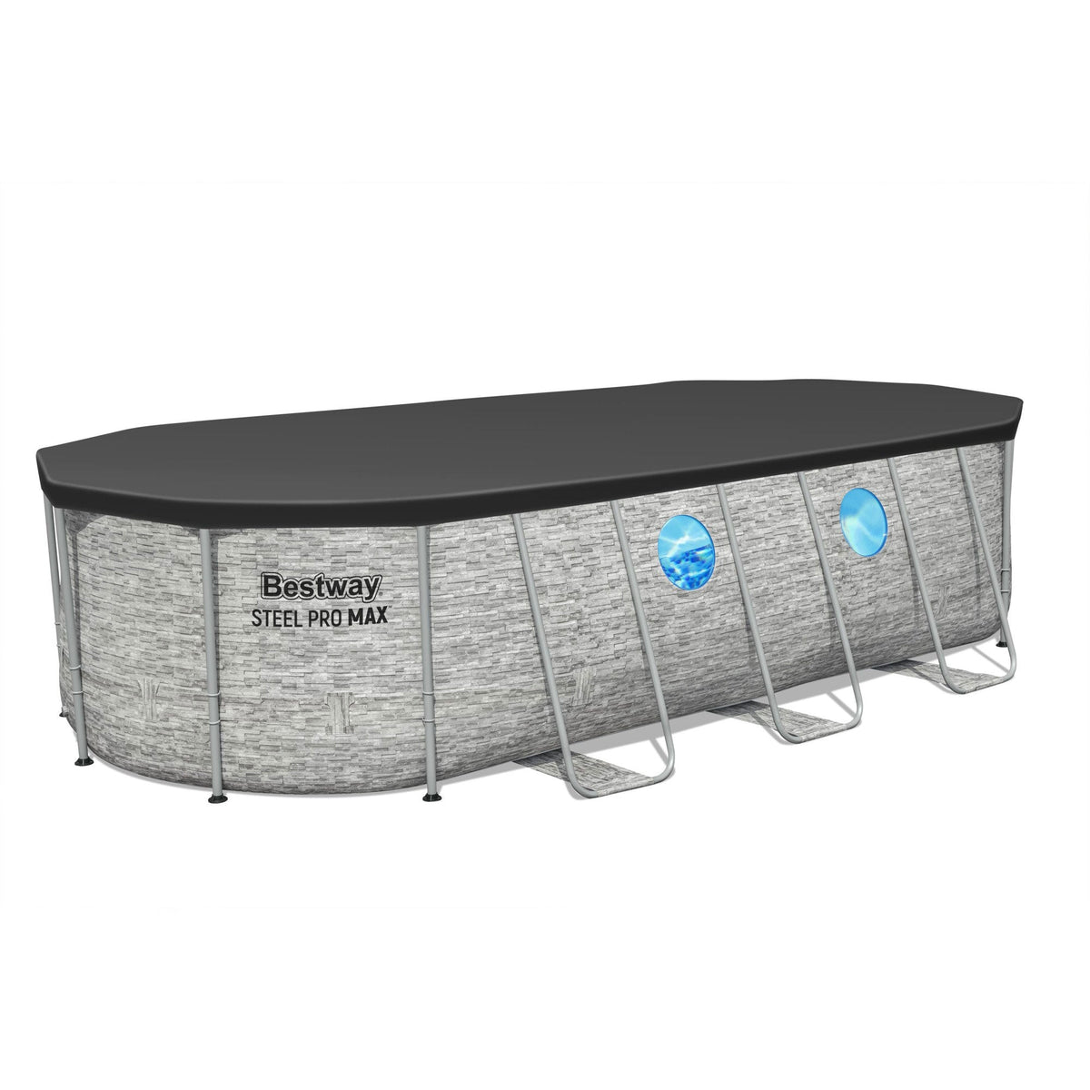 Bestway Power Steel Swim Vista 18' x 9' x 48" Above Ground Swimming Pool Set - Prioka