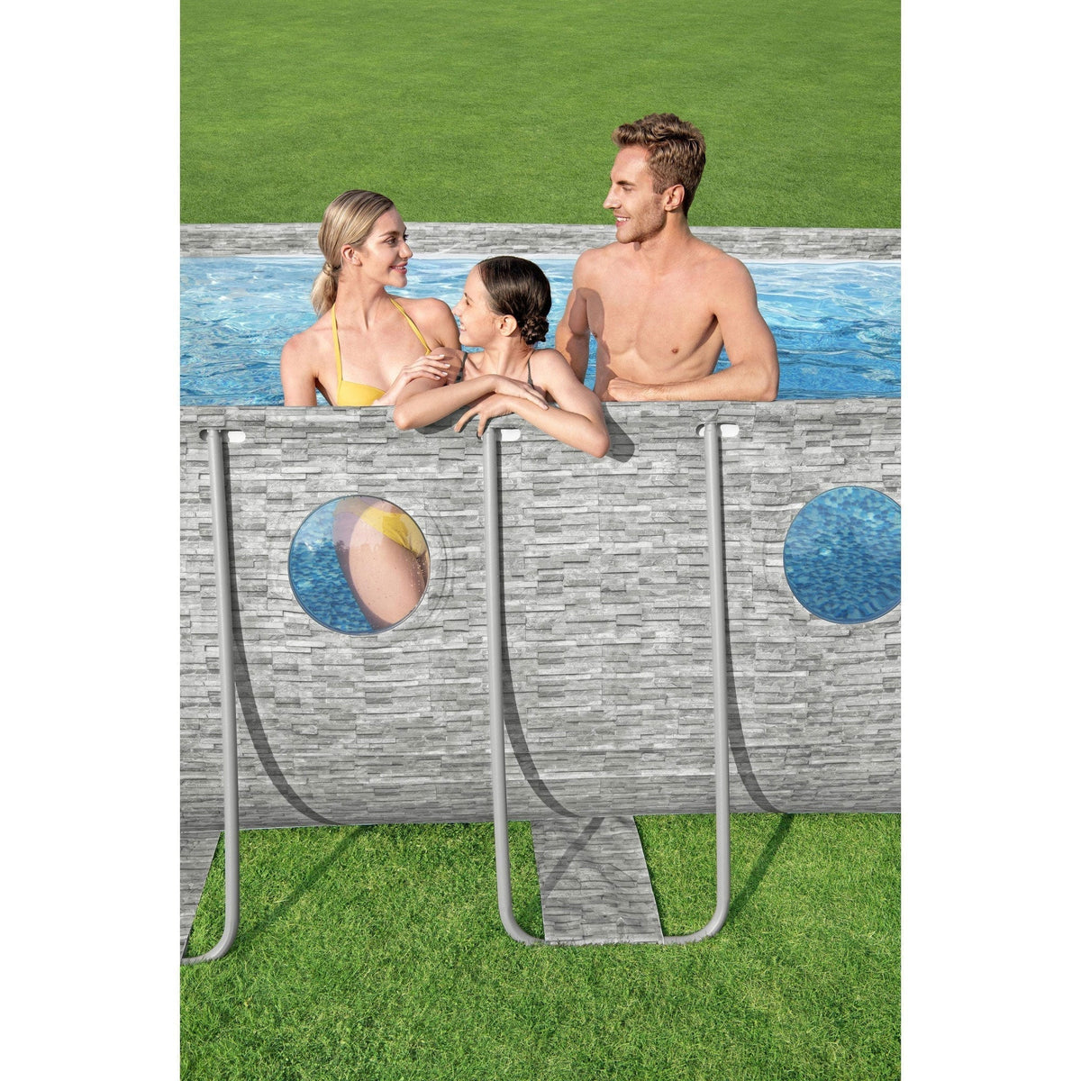 Bestway Power Steel Swim Vista 18' x 9' x 48" Above Ground Swimming Pool Set - Prioka