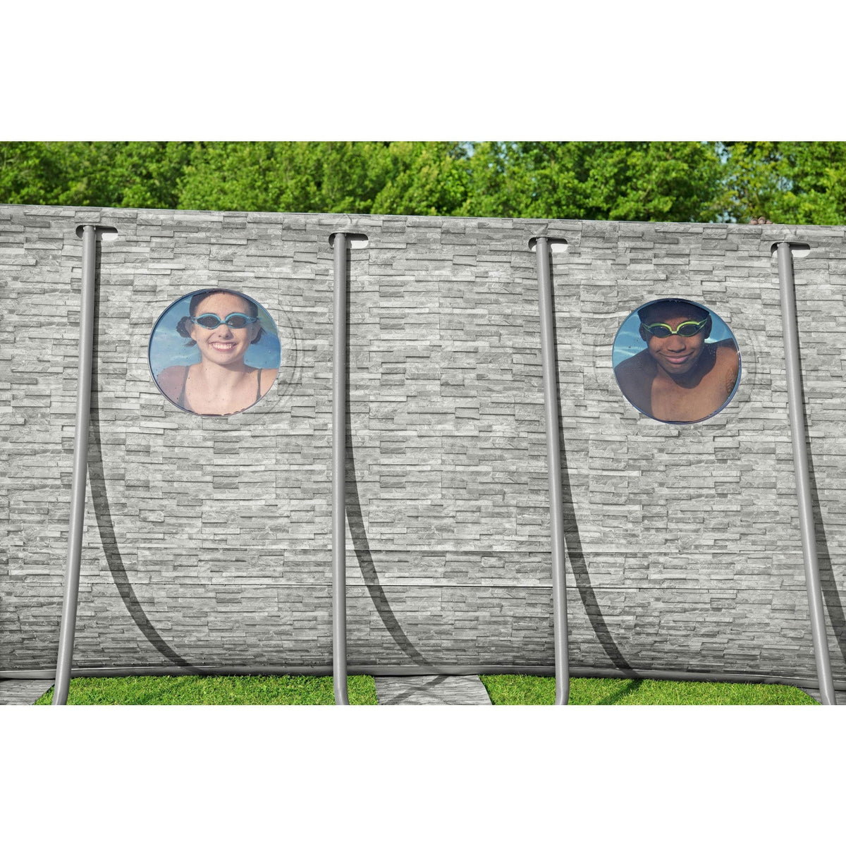 Bestway Power Steel Swim Vista 18' x 9' x 48" Above Ground Swimming Pool Set - Prioka