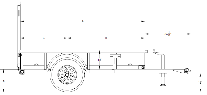 Big Tex Single Axle Utility Trailer | 35SA - Prioka