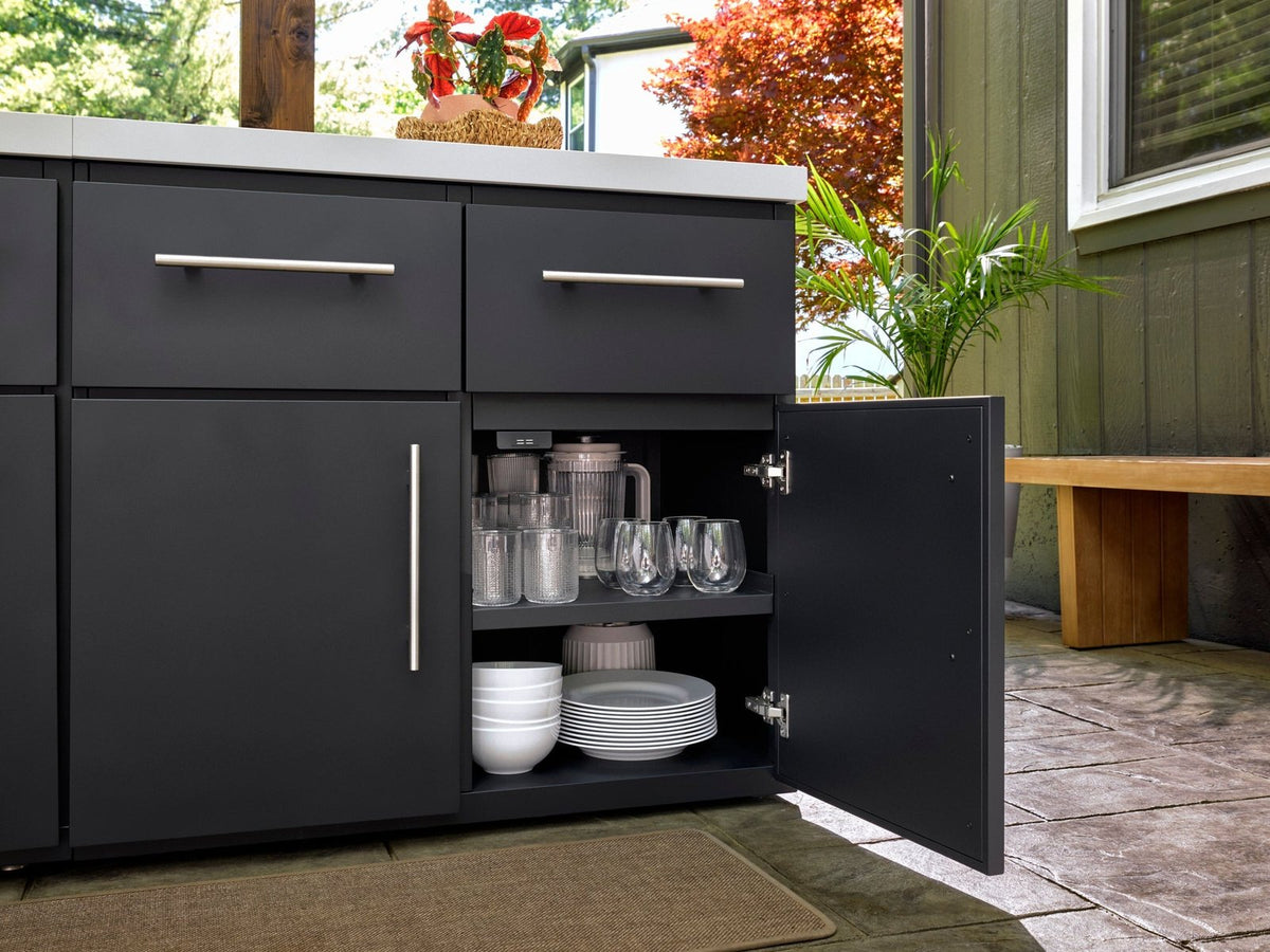 Emory Corner Outdoor Kitchen Island and Bar – Left