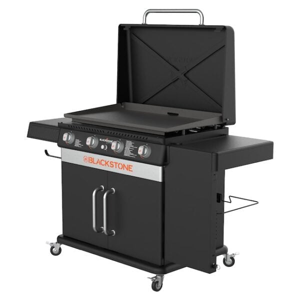 Blackstone 36-in Culinary Cabinet Griddle with Side Table: Versatile Outdoor Cooking in Stainless Steel - Prioka