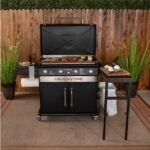 Blackstone 36-in Culinary Cabinet Griddle with Side Table: Versatile Outdoor Cooking in Stainless Steel - Prioka