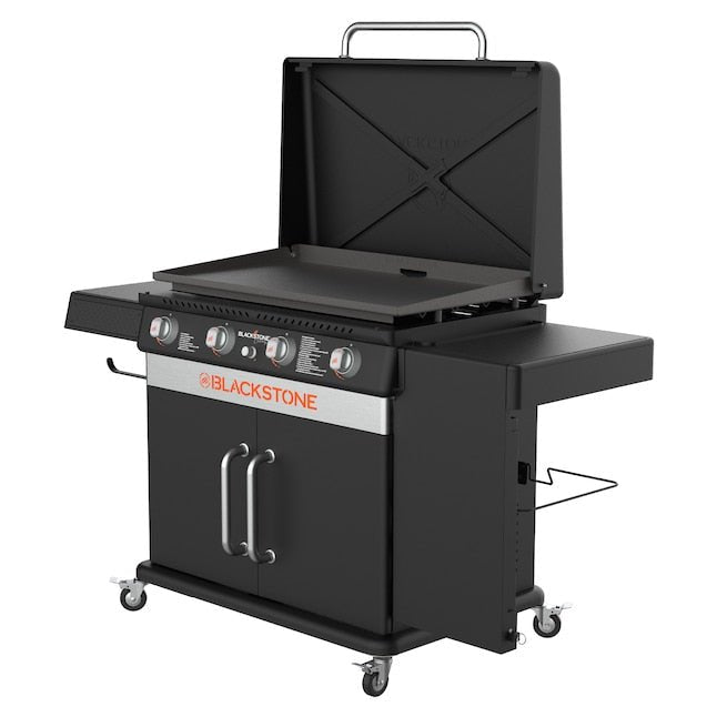 Blackstone 36-in Culinary Cabinet Griddle with Side Table: Versatile Outdoor Cooking in Stainless Steel - Prioka