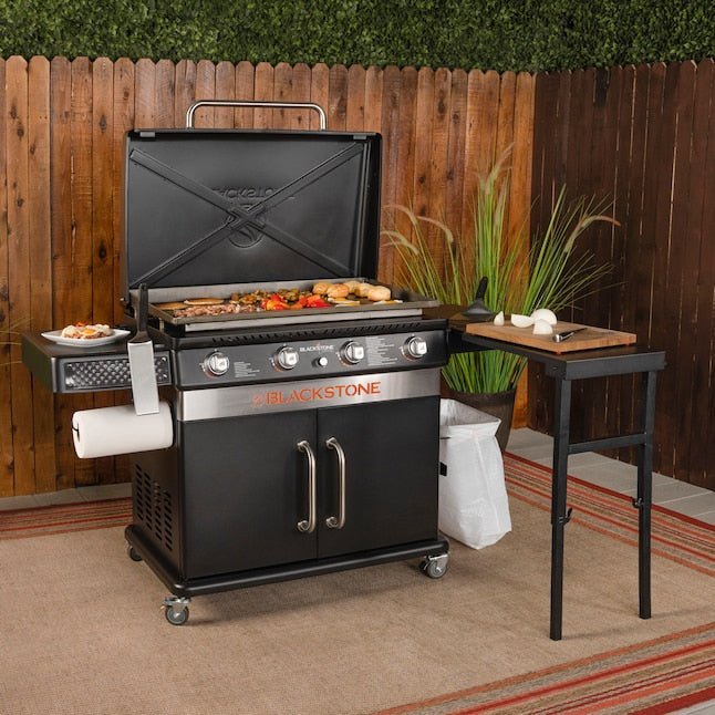 Blackstone 36-in Culinary Cabinet Griddle with Side Table: Versatile Outdoor Cooking in Stainless Steel - Prioka