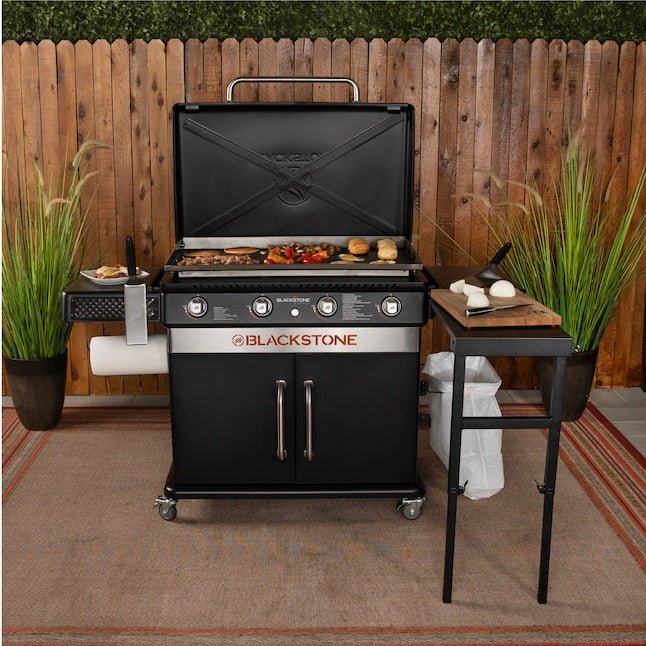 Blackstone 36-in Culinary Cabinet Griddle with Side Table: Versatile Outdoor Cooking in Stainless Steel - Prioka