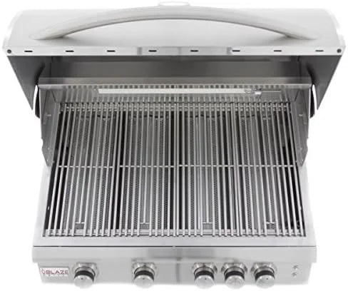 Blaze 32 Inch 4-Burner LTE Gas Grills with Rear Burner and Built-in Lighting System - Prioka