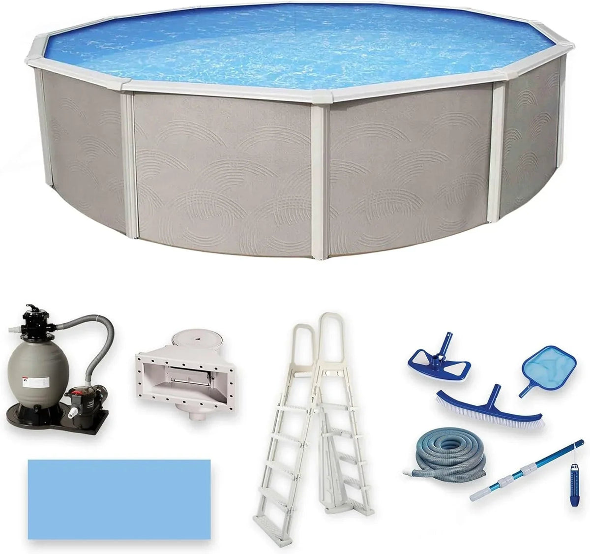 Blue Wave Belize 15′ Round Above Ground Pools - Prioka