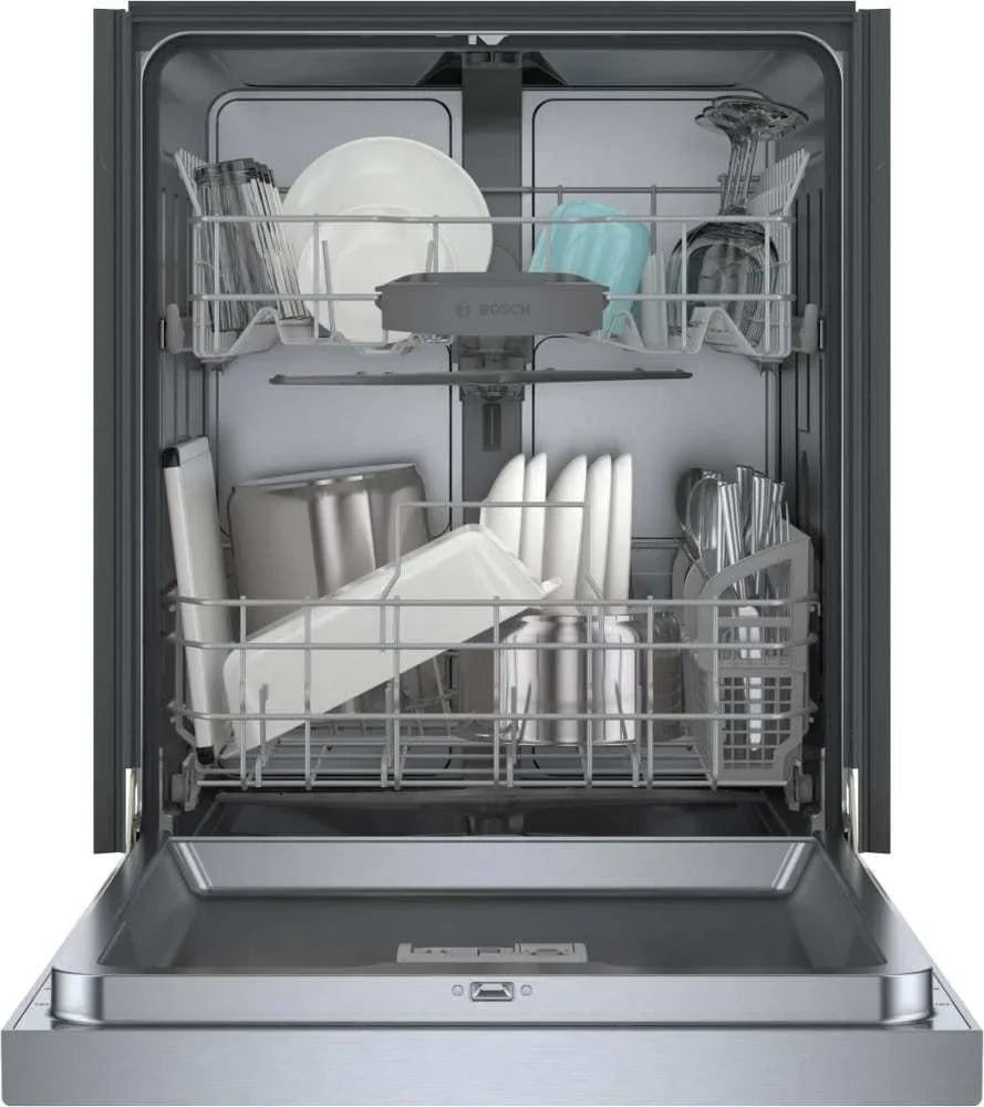 Bosch SHE41CM5N 300 Series 24″ Dishwashers 48 db – Recessed Handle, Stainless Steels - Prioka