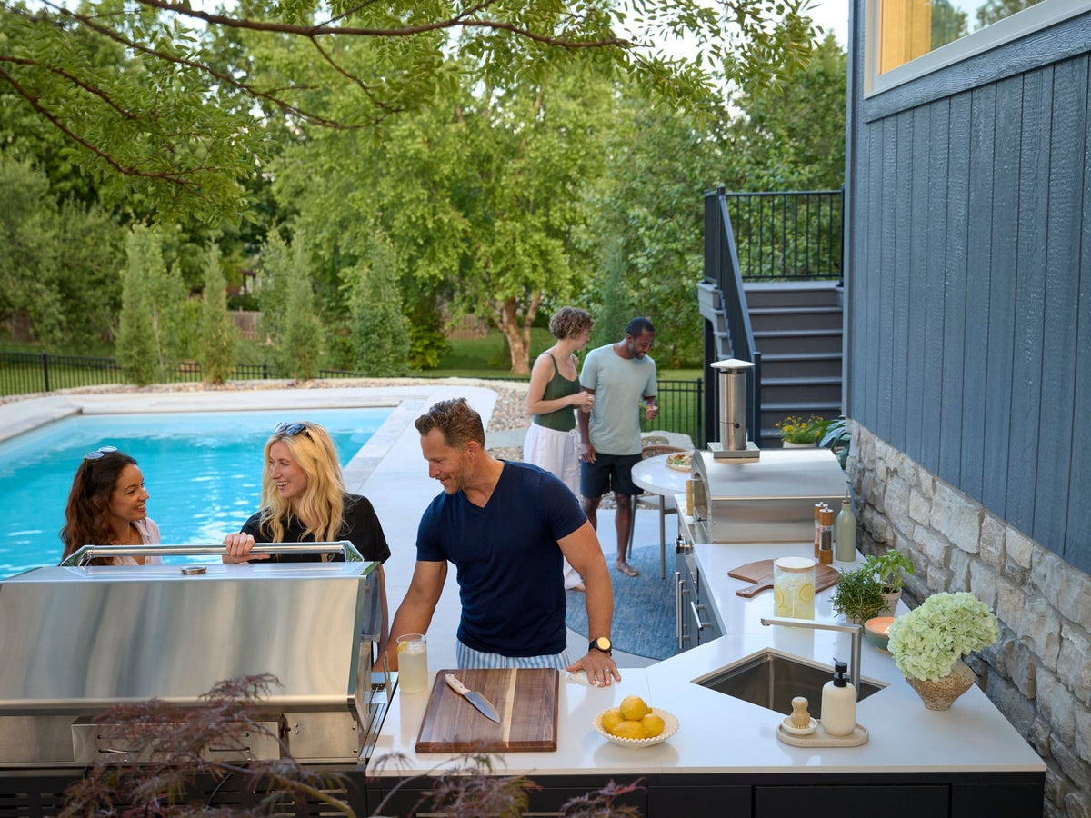 Emory Corner Outdoor Kitchen Island – Combo