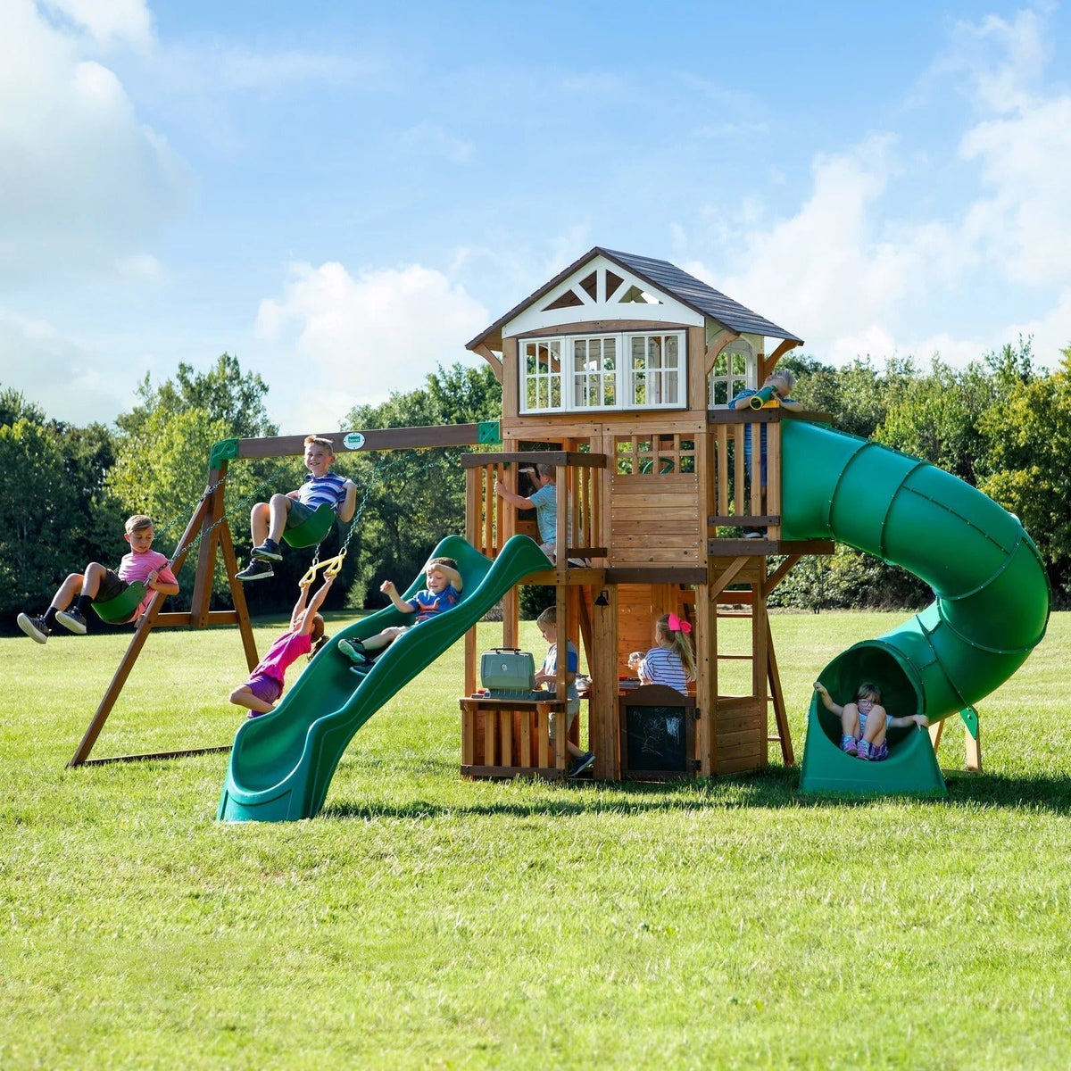 Bristol Point Swing Set Shipping Assembly Included - Prioka