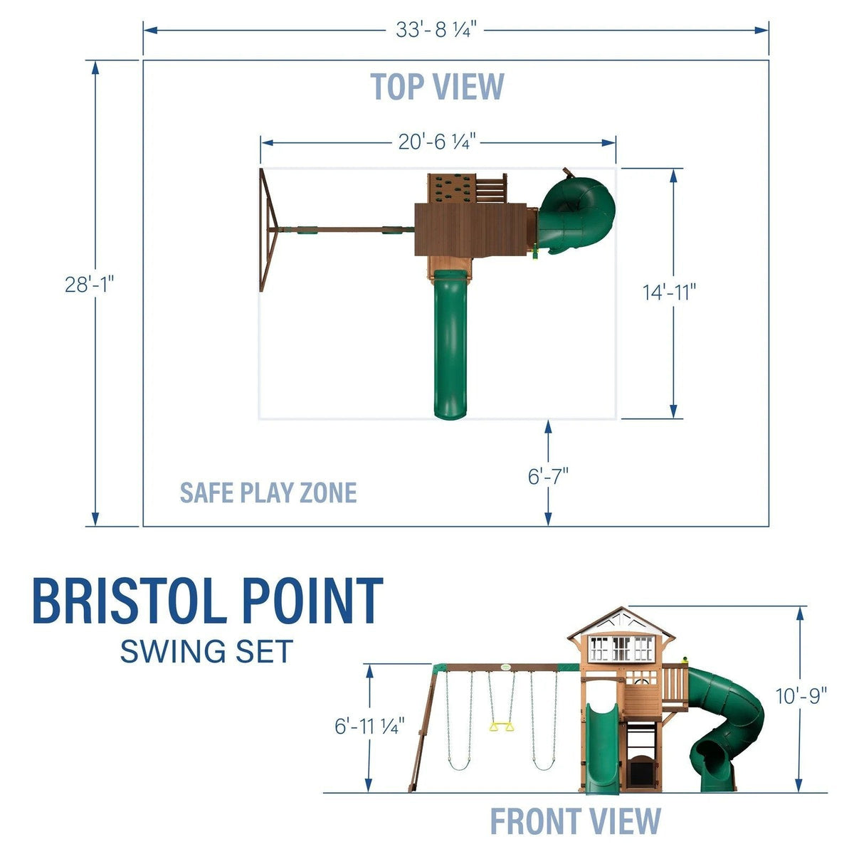 Bristol Point Swing Set – Shipping & Assembly Included - Prioka