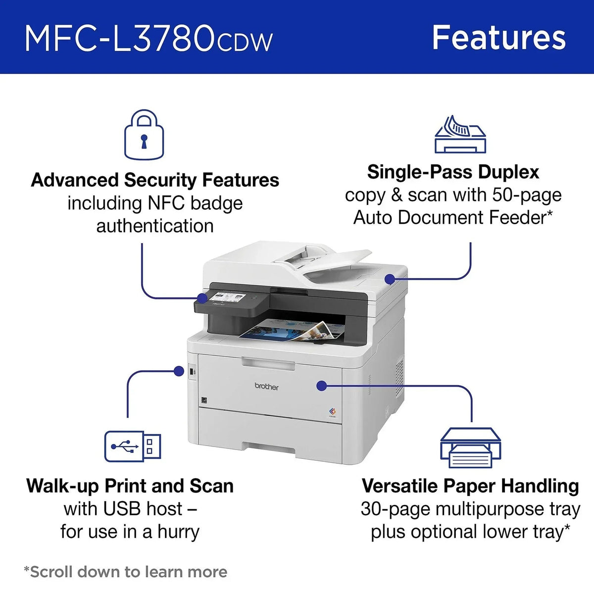 Brother MFC-L3780CDW Wireless Laser Color Printers - Prioka