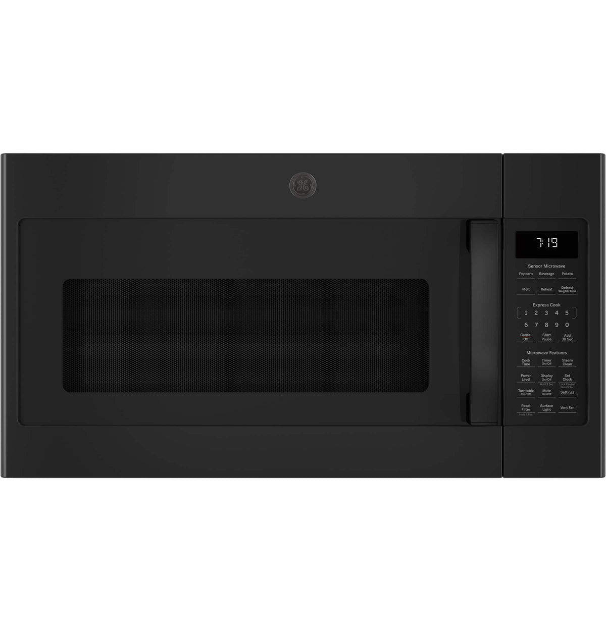 GE – 1.9 Cu. Ft. Over-the-Range Microwave with Sensor Cooking and Steam Cleaning – Black
