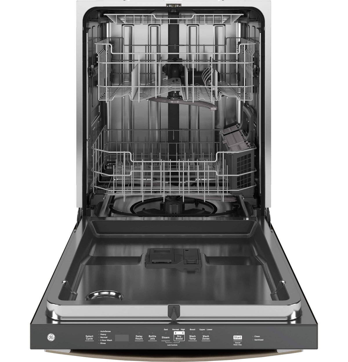 GE – 24″ Top Control Built-In Stainless Steel Tub Dishwasher with 3rd Rack, Sanitize Cycle and 47 dBA – Slate