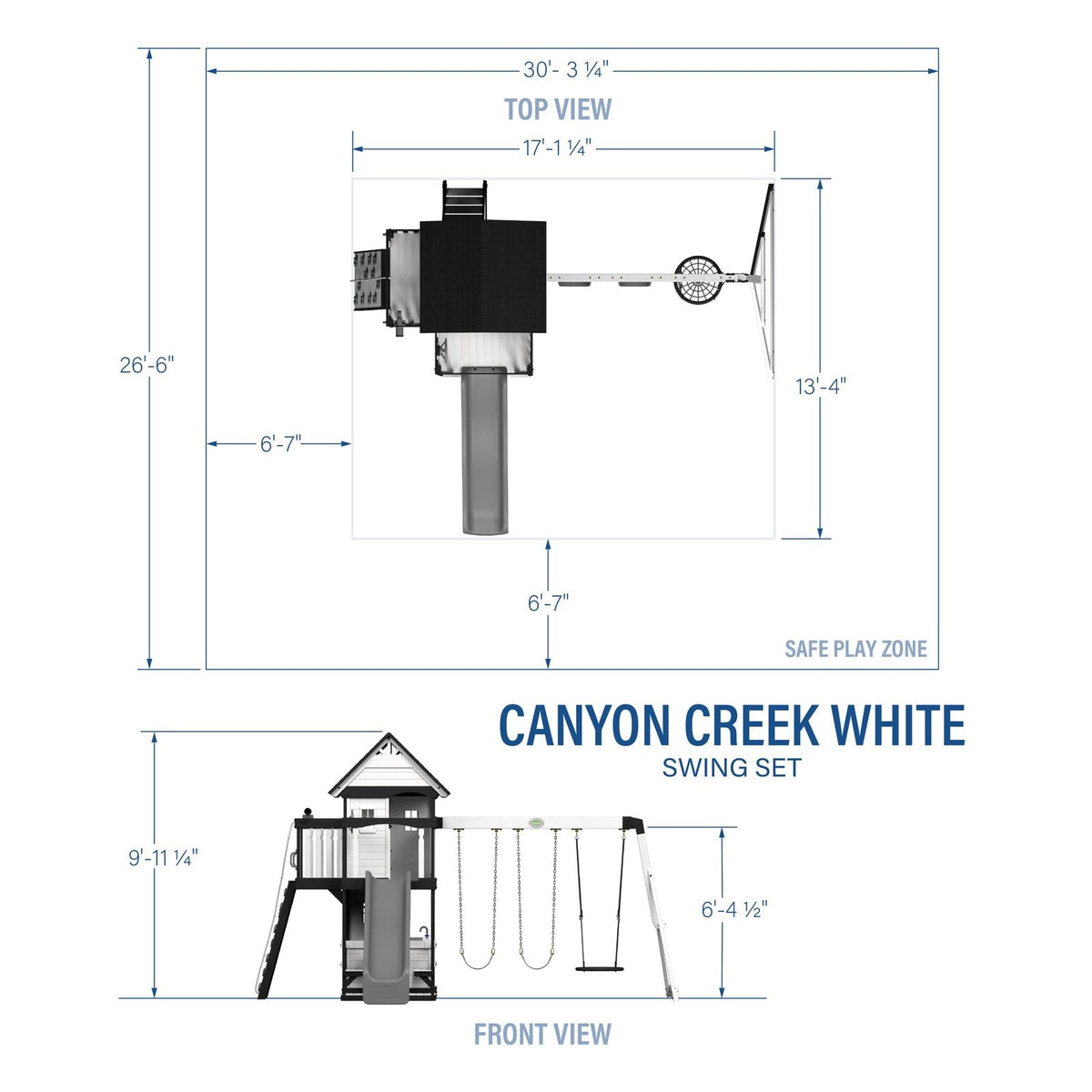 Canyon Creek Swing Set – White - Prioka