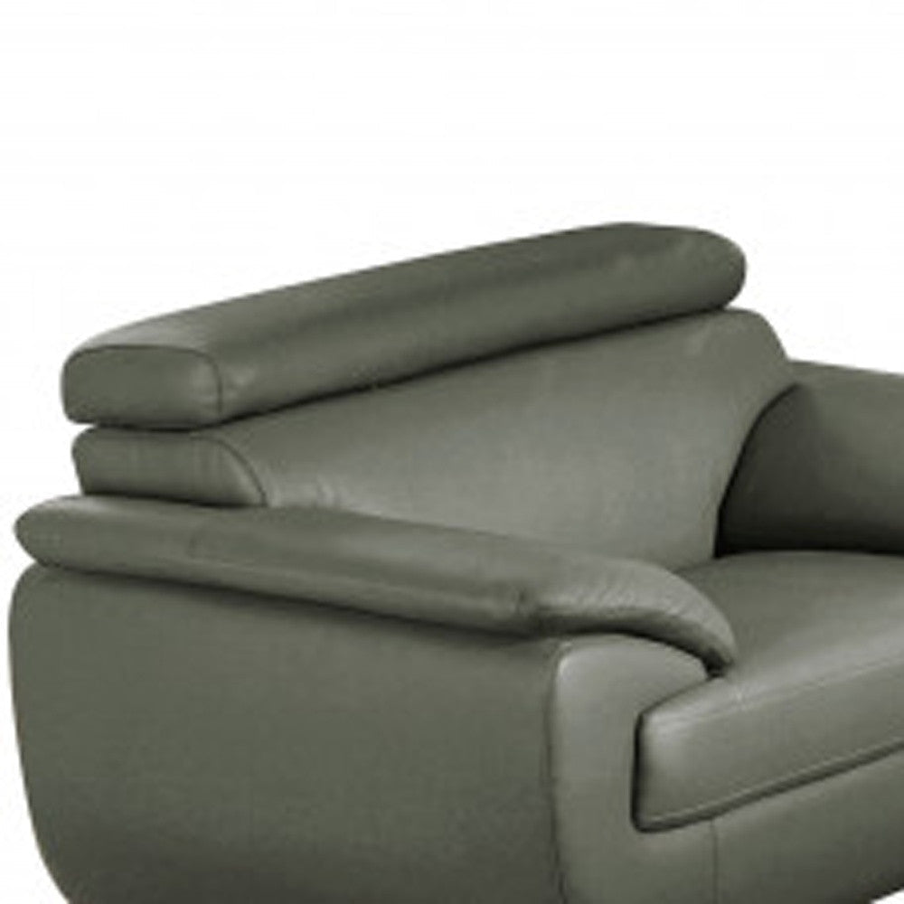 Carter Leather Seating Set – Gray - Prioka