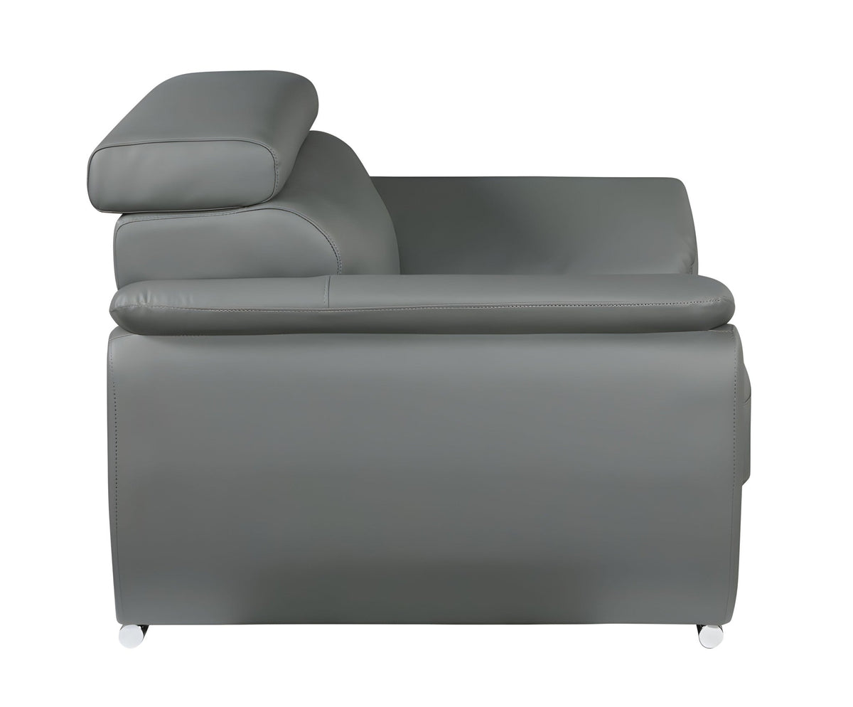 Carter Leather Sofa – Gray - Prioka