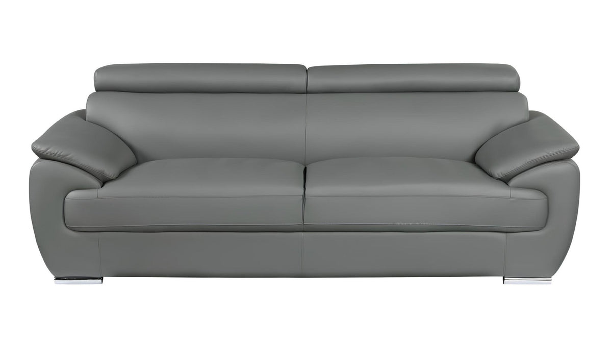 Carter Leather Sofa – Gray - Prioka