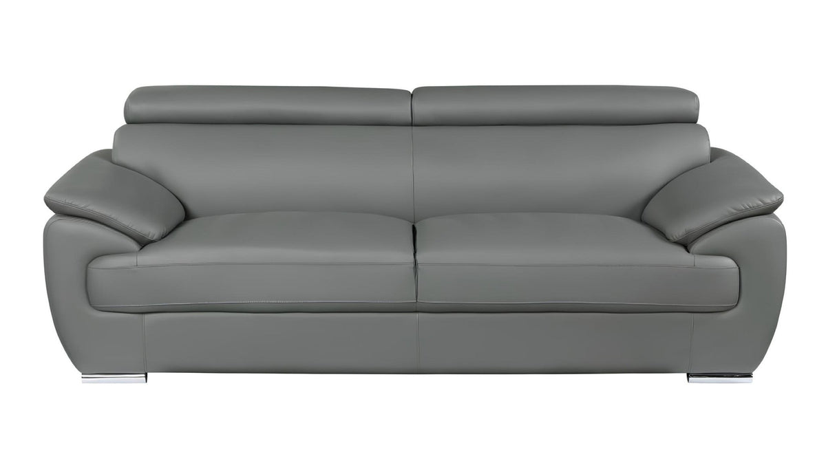 Carter Leather Sofa – Gray - Prioka