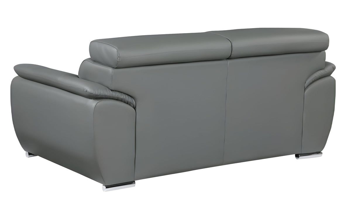 Carter Leather Sofa – Gray - Prioka