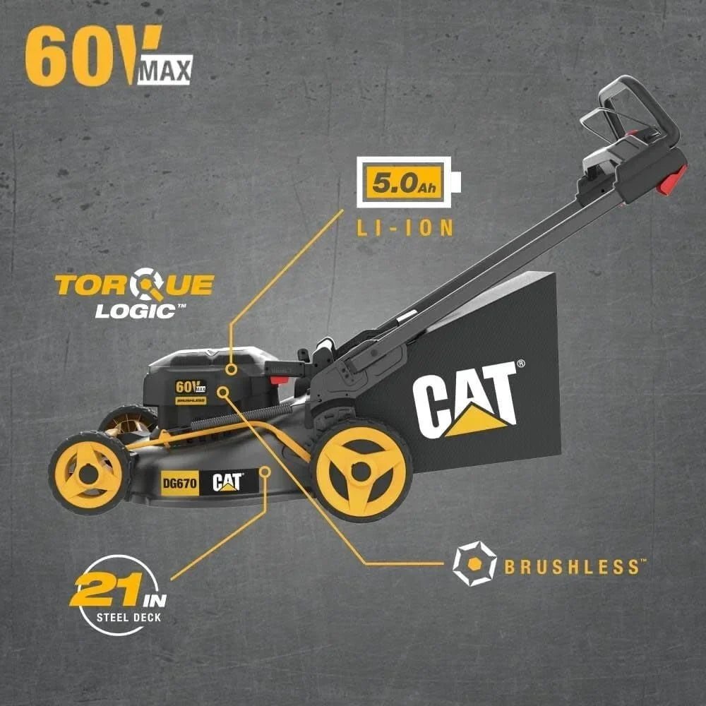 Cat 60V 21In Brushless Lawn Mower Kits. - Prioka