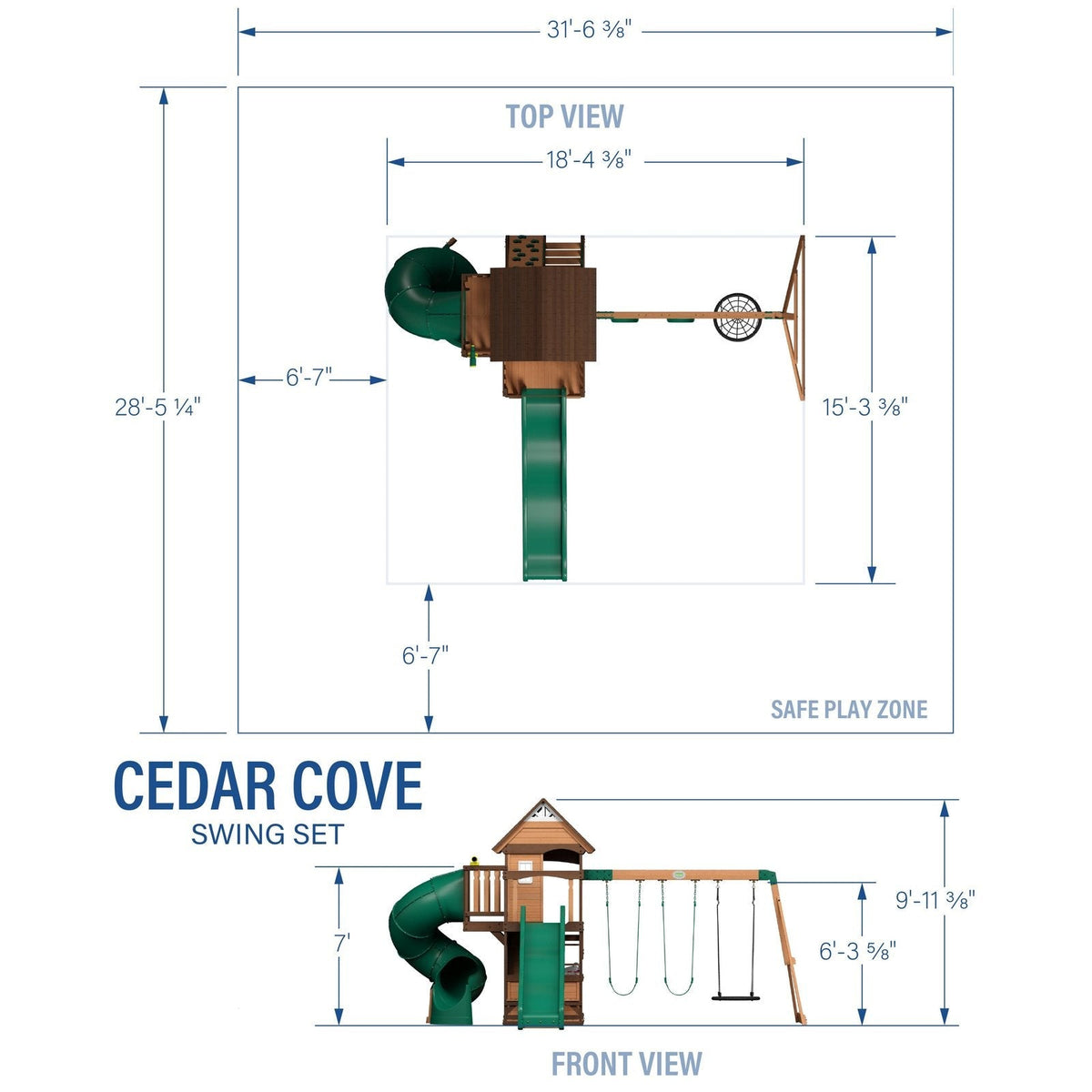 Cedar Cove Swing Set - Prioka