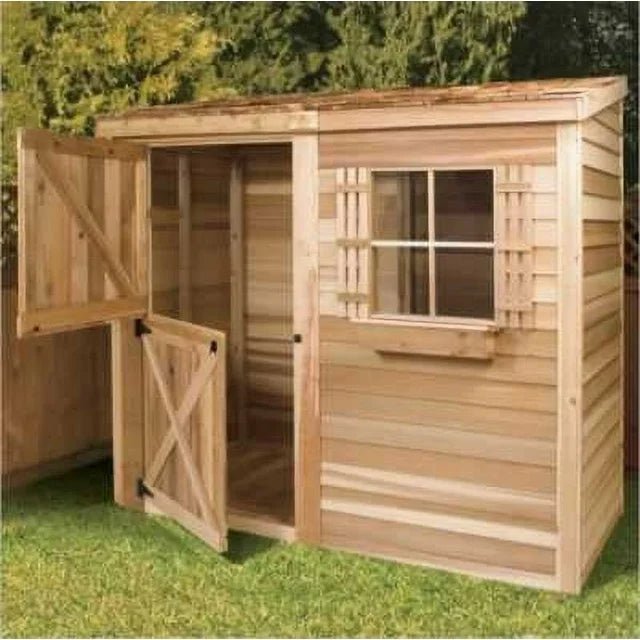 Cedarshed Bayside 8×4 Lean-To Western Red Cedar Storage Shed Kit - Prioka