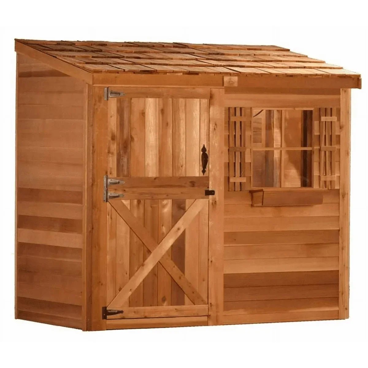 Cedarshed Bayside 8×4 Lean-To Western Red Cedar Storage Shed Kit - Prioka