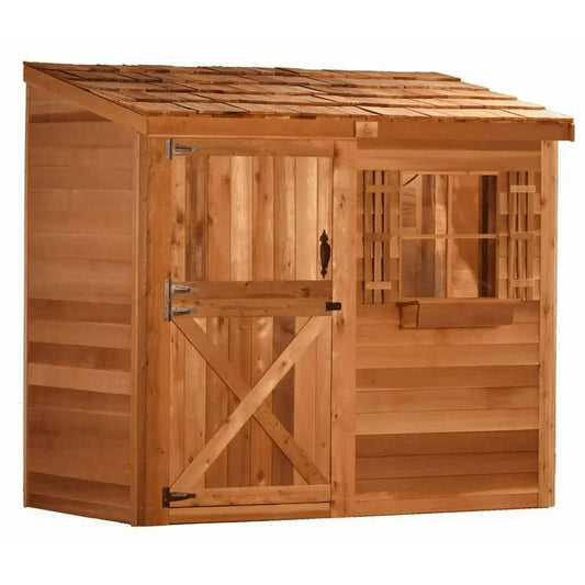 Cedarshed Bayside 8×4 Lean-To Western Red Cedar Storage Shed Kit - Prioka