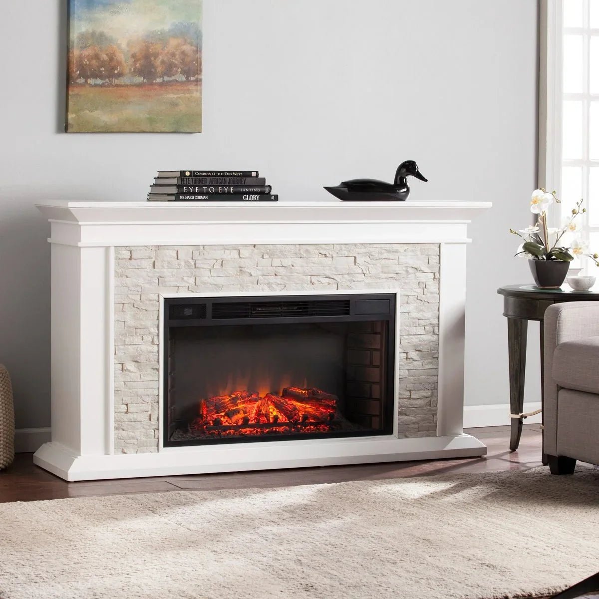 Ceonna Electric Fireplace Winstons Porter Finish - Prioka
