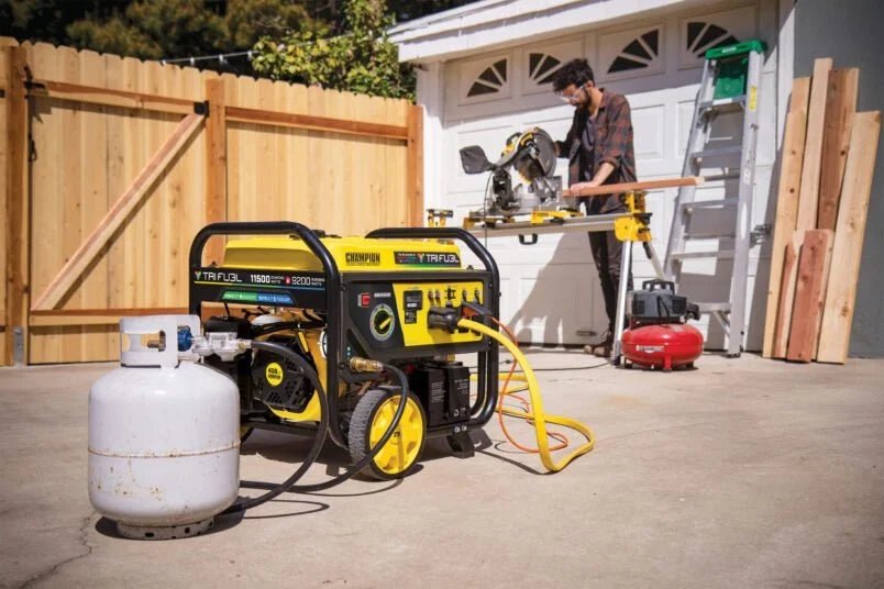 Champion 11,500/9,200-Watt Tri-Fuel Home Backup Portable Generators. - Prioka