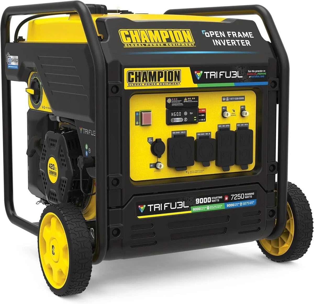 Champion 201176 9000W Tri-Fuel Open Frame Inverter Generators. - Prioka