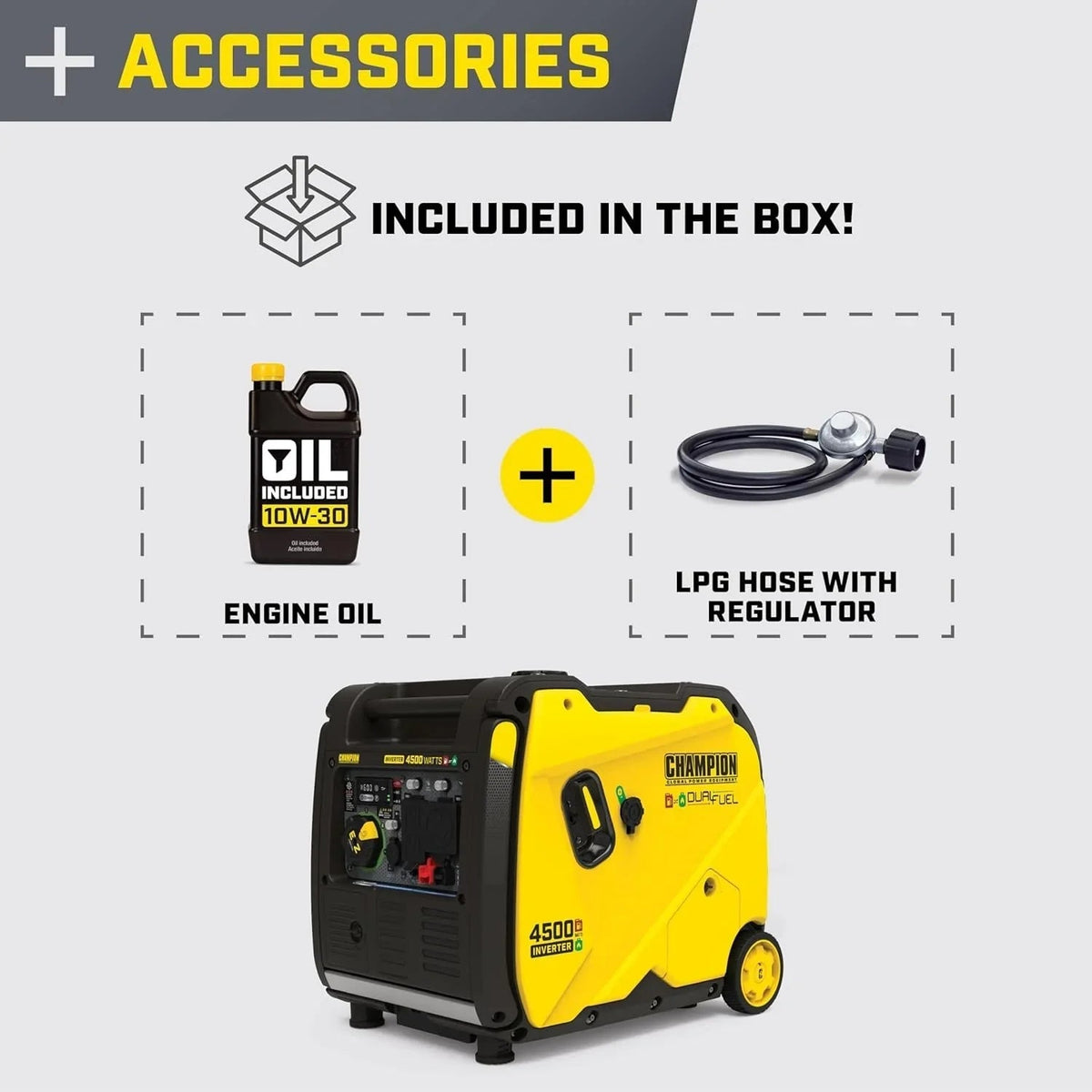 Champion 4,500-Watt Portable Dual Fuel Inverters Generators 200991 - Prioka