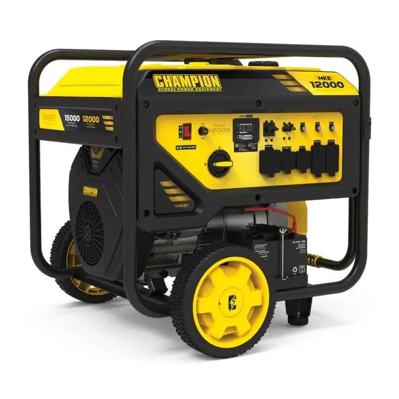 Champion Power Equipment 12,000-Watt Electric Start Dual Fuel Homes Backup Portable Generator with CO Shields - Prioka