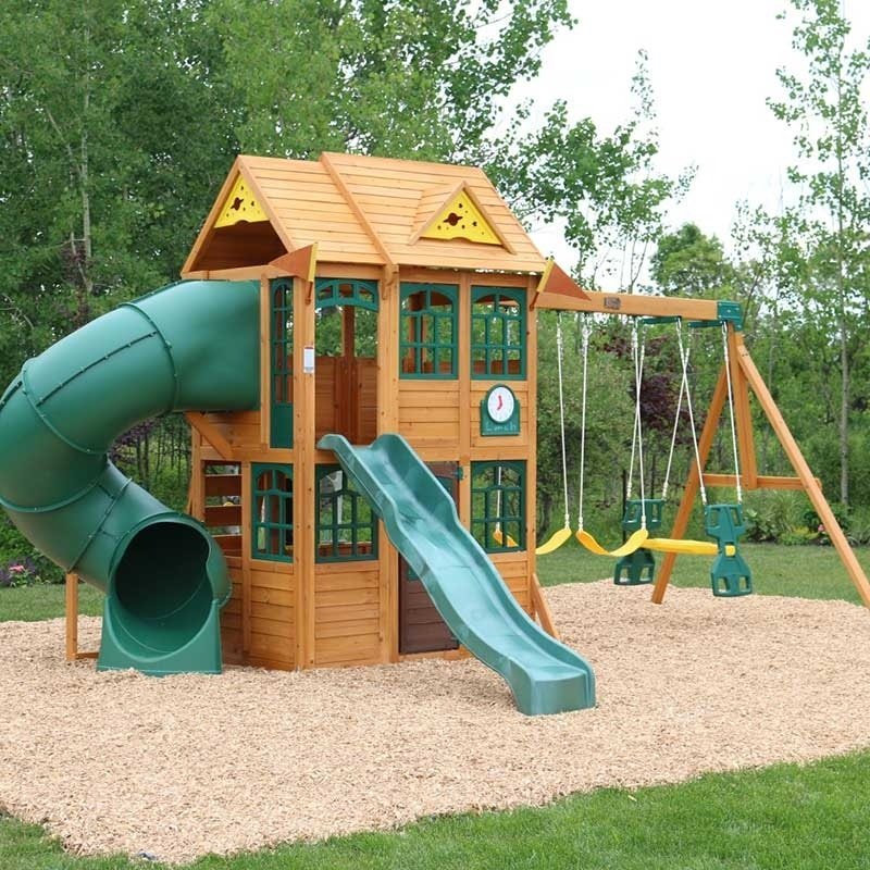 Charleston Lodge Wooden Swing Set / Playset - Prioka