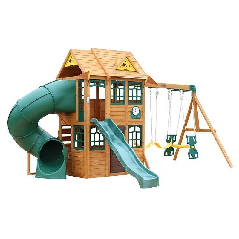 Charleston Lodge Wooden Swing Set / Playset - Prioka
