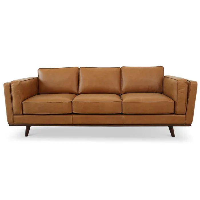 Chase Top-Grain Leather Sofa, 90 Inches MCM - Prioka