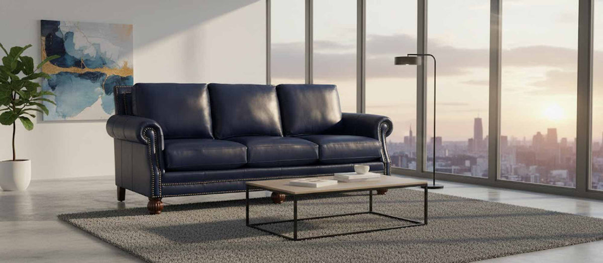 Chex Leather Loveseat - Prioka
