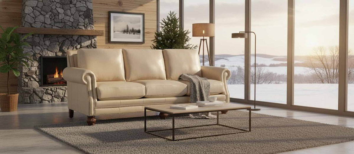 Chex Leather Sofa - Prioka