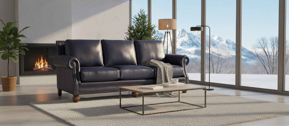 Chex Leather Sofa - Prioka