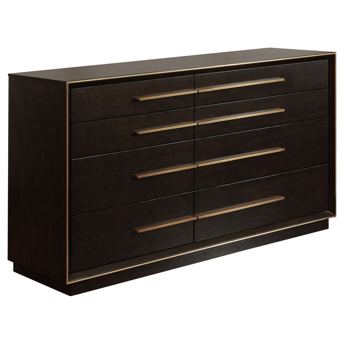 Coaster Fine Furniture Durango Bedroom Set – Grid-Tufted Velvet Headboard & Gold Hardware - Prioka