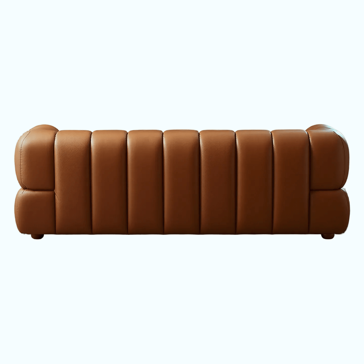 Cognac Top-Grain Leather Sofa - Prioka