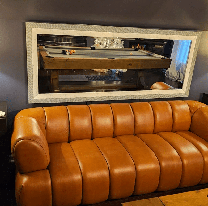 Cognac Top-Grain Leather Sofa - Prioka