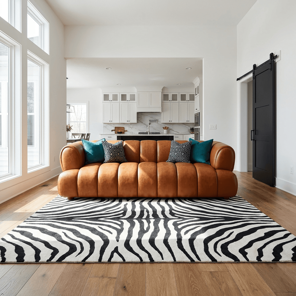 Cognac Top-Grain Leather Sofa - Prioka