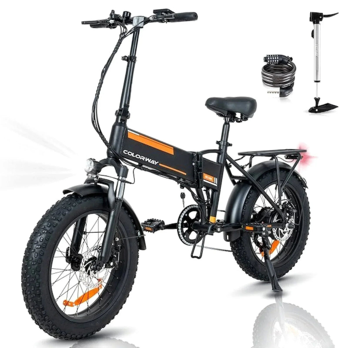 Colorway Orange 750W Fat Tire Electric Bike - Prioka