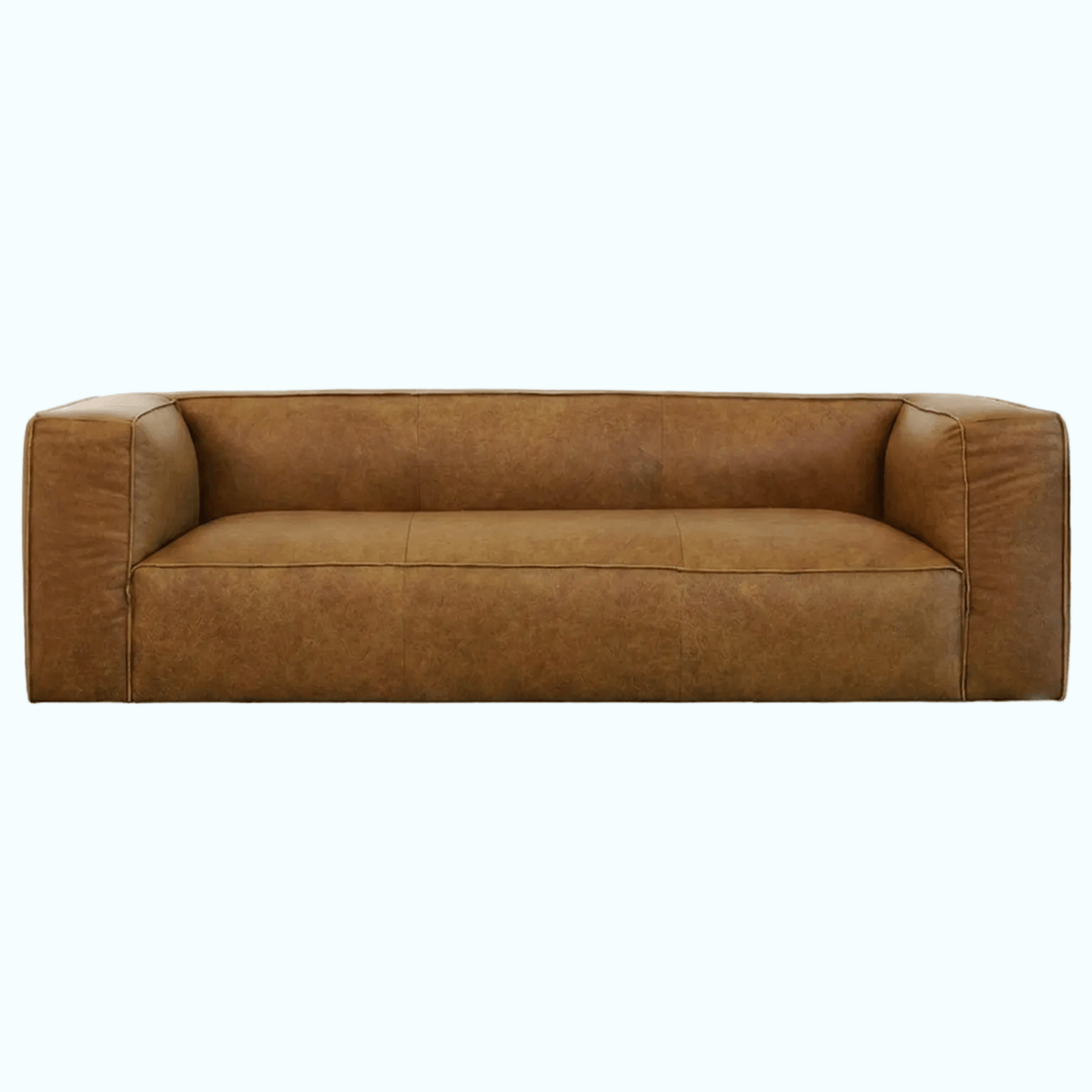 Colton Tan Leather Sofa - Prioka