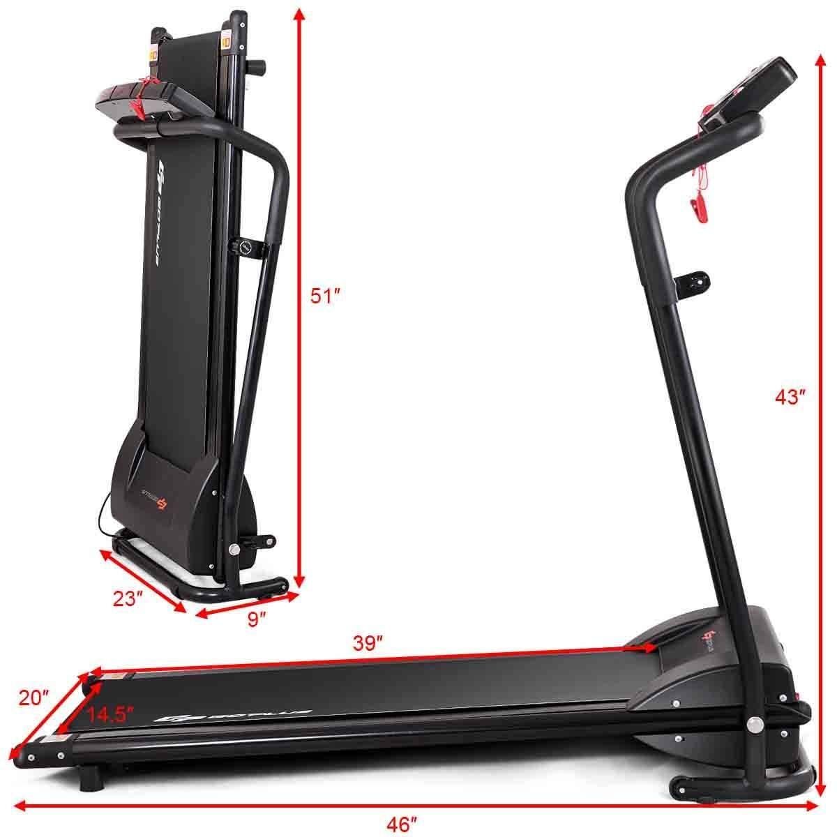 Compact Folding Treadmill for Home, Superfit Electric Walking Running Machine - Prioka