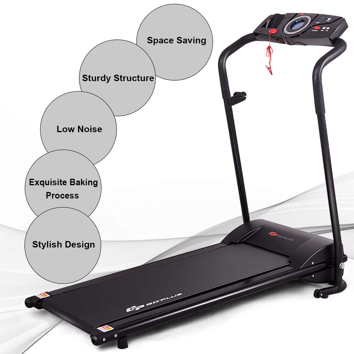 Compact Folding Treadmill for Home, Superfit Electric Walking Running Machine - Prioka