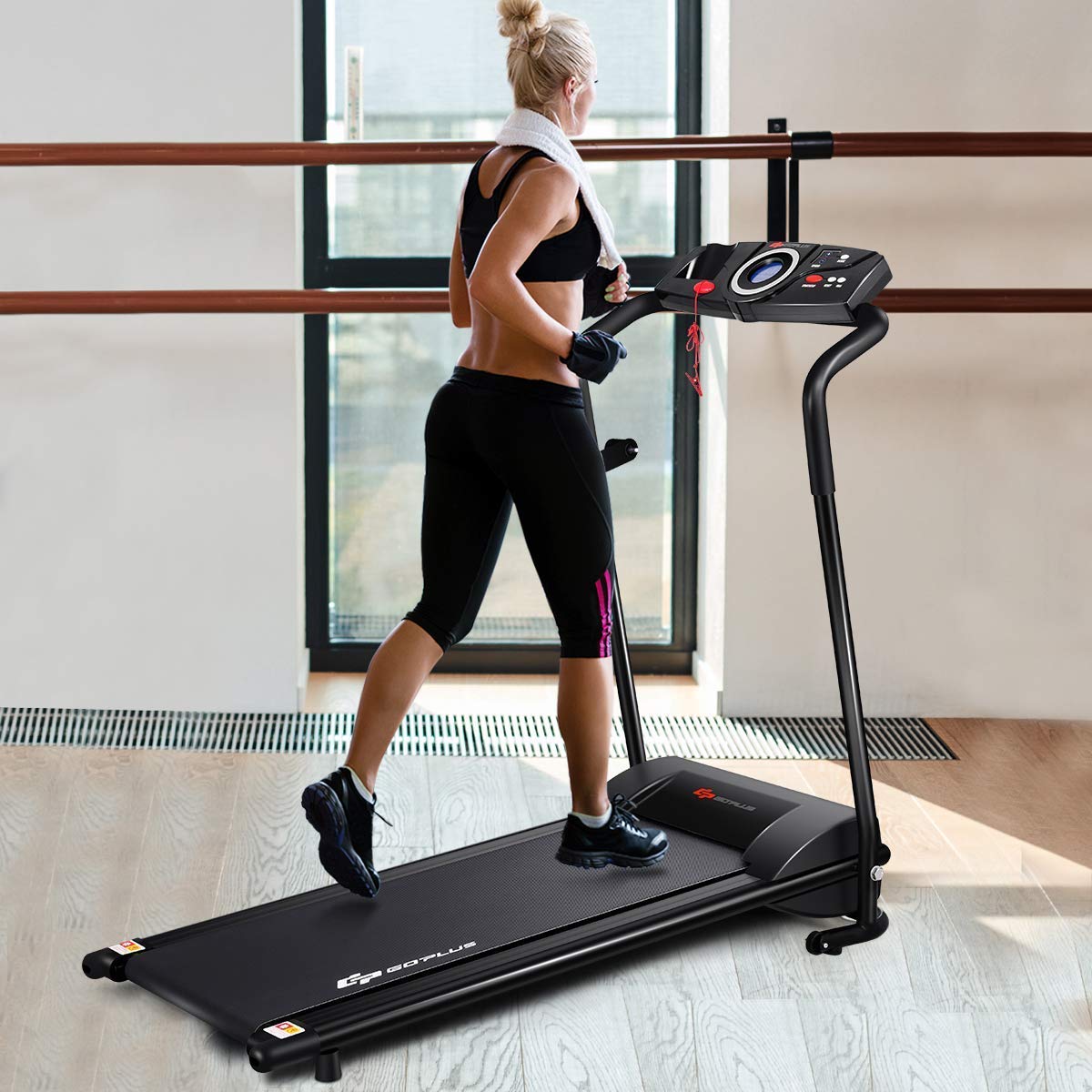 Compact Folding Treadmill for Home, Superfit Electric Walking Running Machine - Prioka
